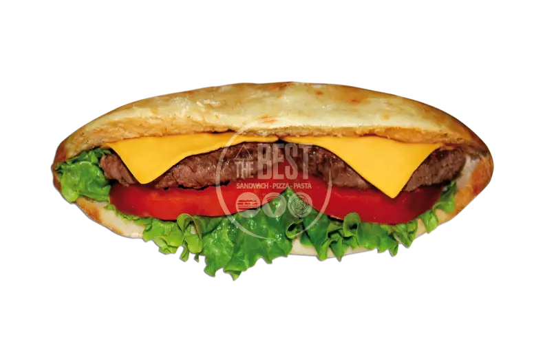 Hamburger Sub Sandwich with Toppings