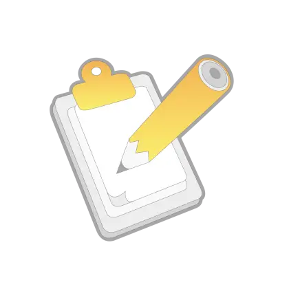 Clipboard and Pencil Illustration
