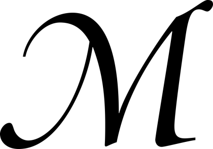 Cursive Letter M Typography