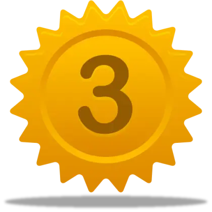 Gold Medal with Number 3