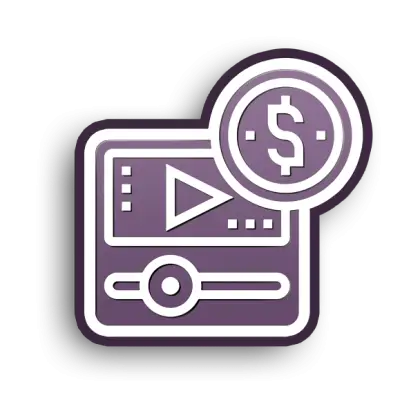 Video Icon with Dollar Sign