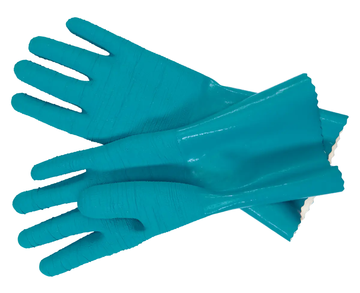 Cleaning Blue Rubber Gloves