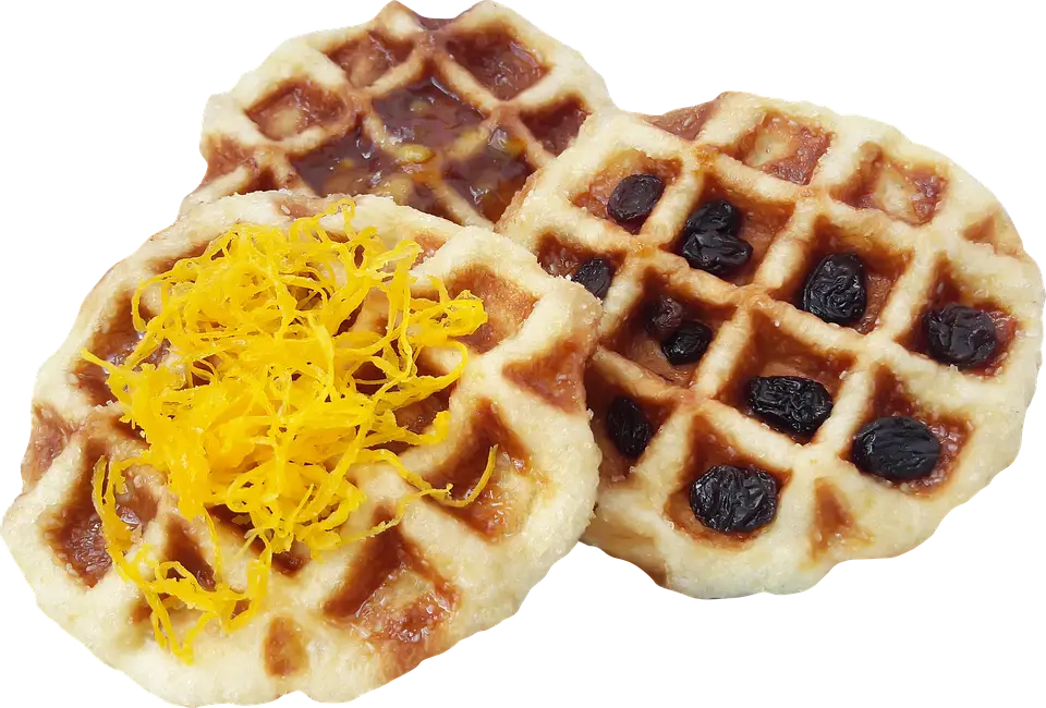Delicious Waffles with Toppings