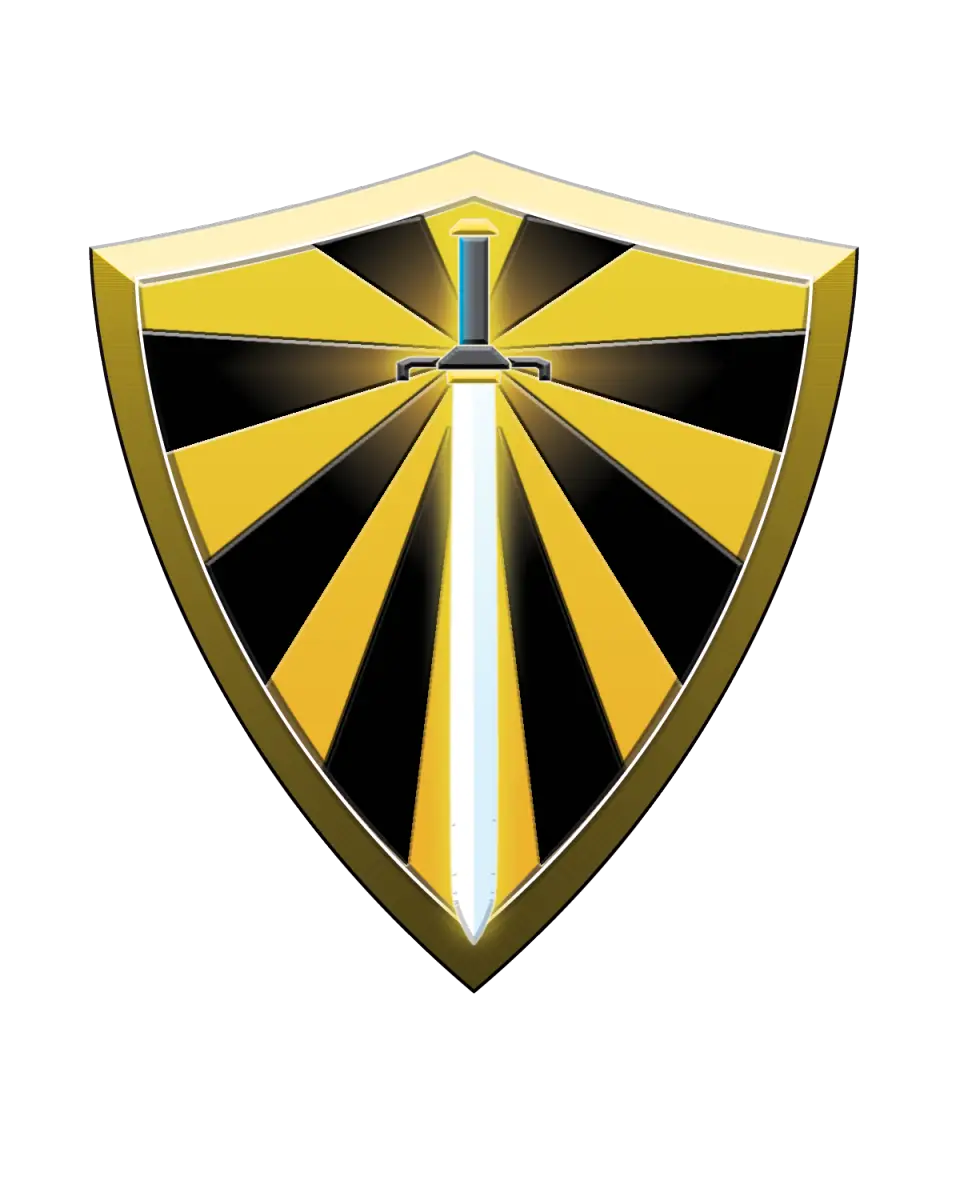 Golden Shield with Sword