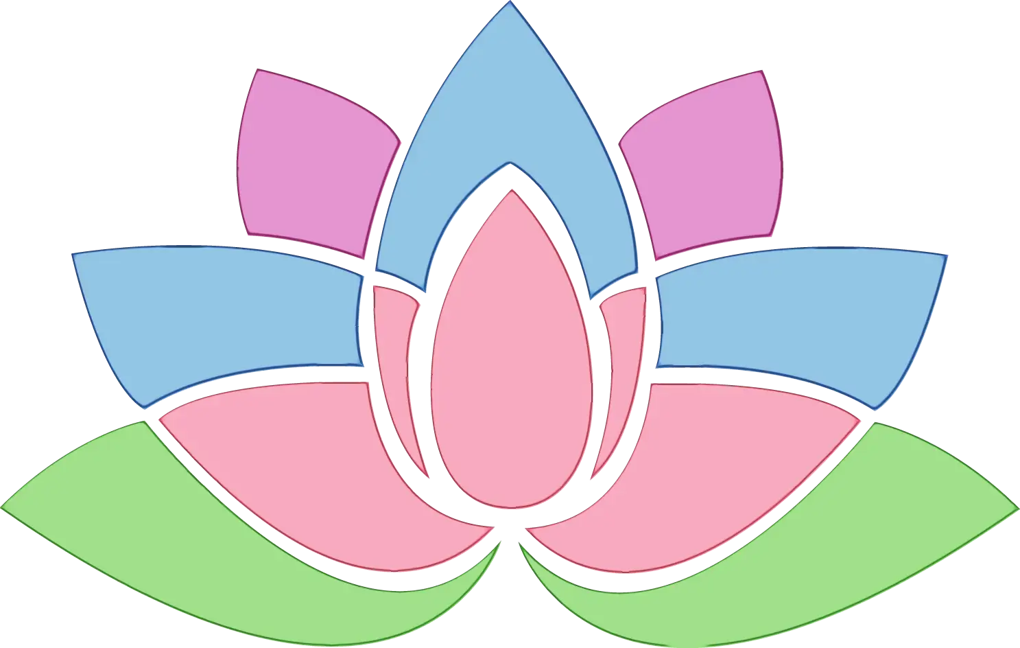 Pastel Lotus Flower Abstract Design