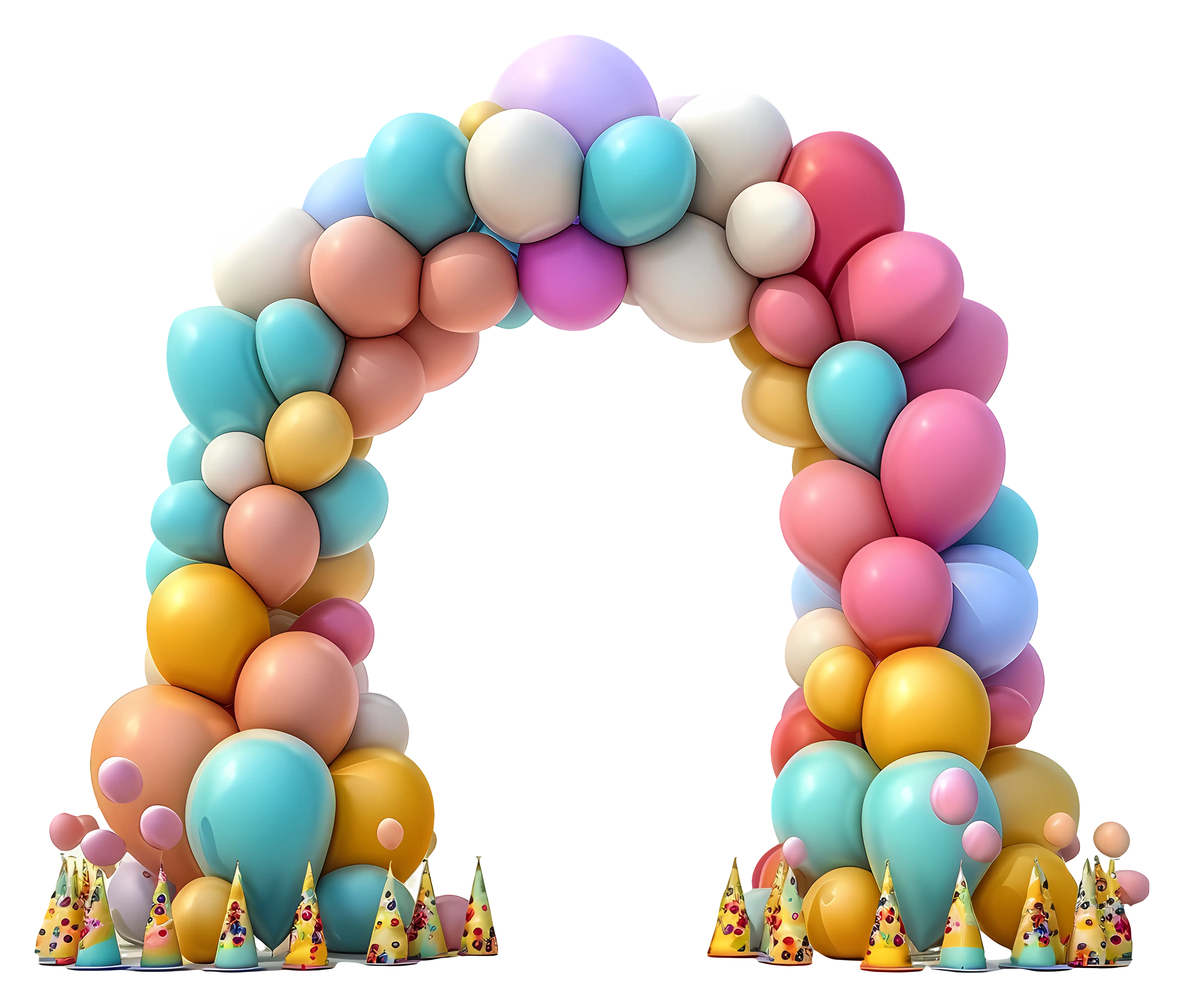 Colorful Balloon Arch for Party Celebrations