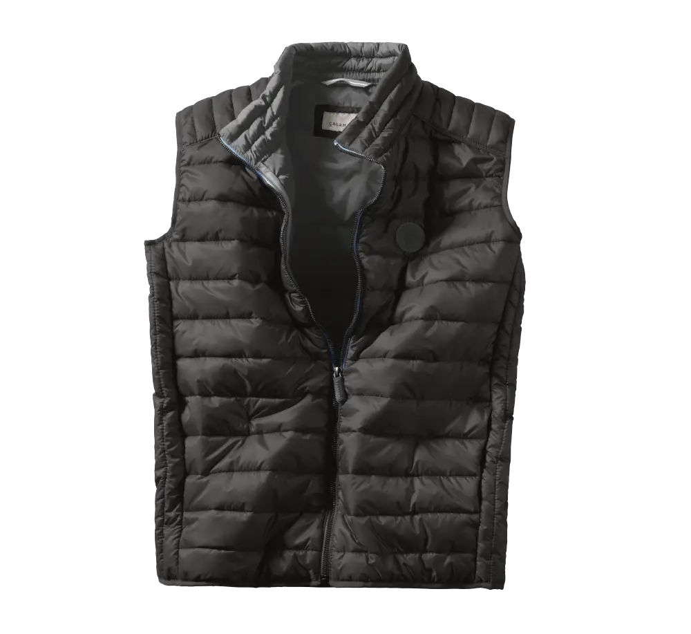 Black Sleeveless Jacket for Winter