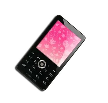 Modern Mobile Phone with Pink Screen