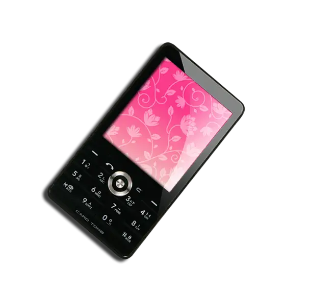 Modern Mobile Phone with Pink Screen