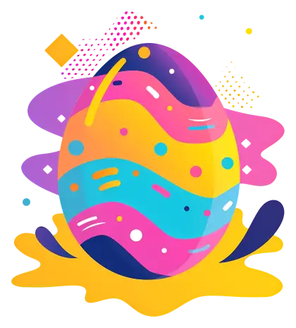 Bright Decorated Colorful Egg