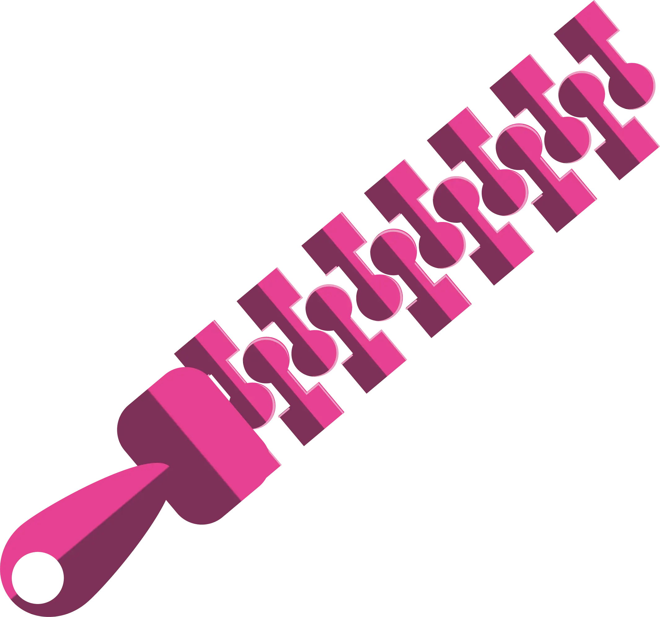 Pink Zipper for Clothing