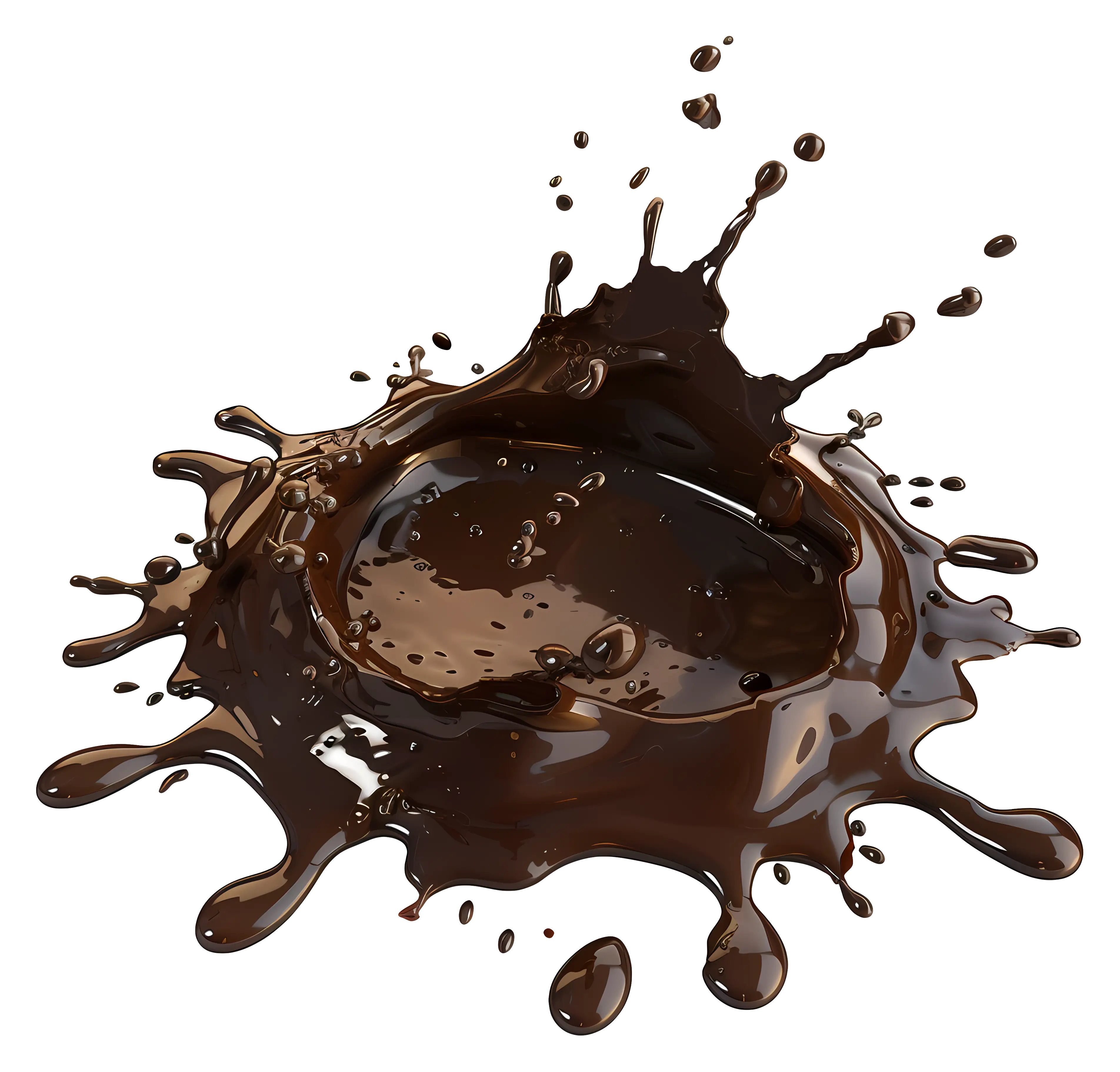Chocolate Liquid Splash Illustration