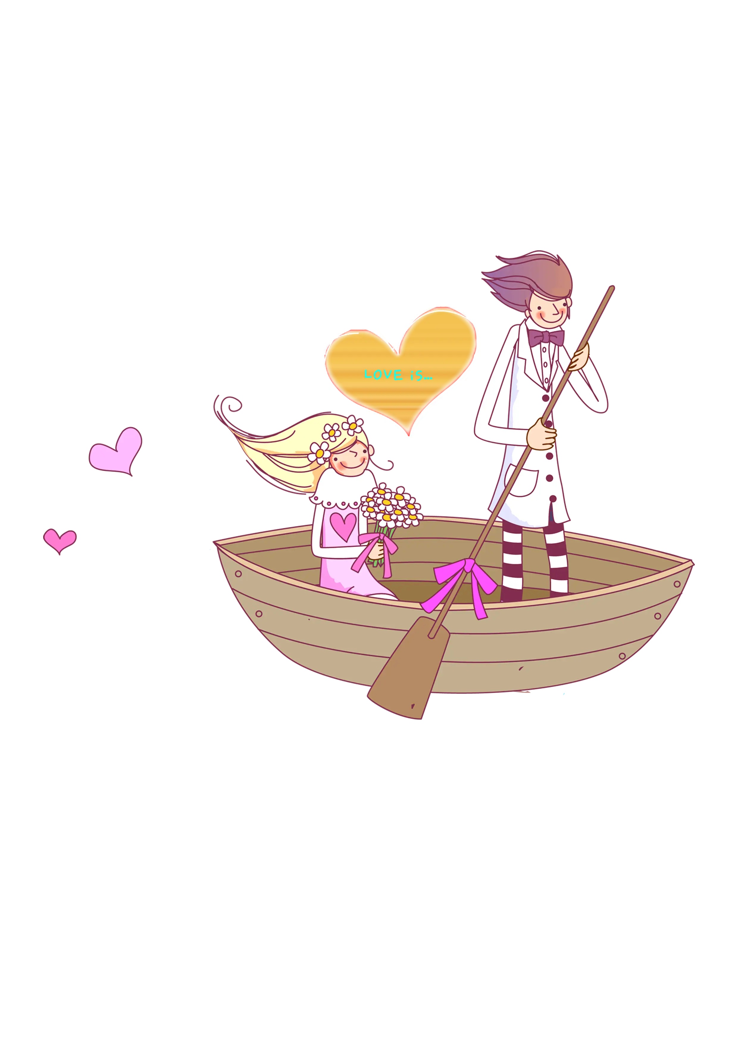 Romantic Couple in Boat