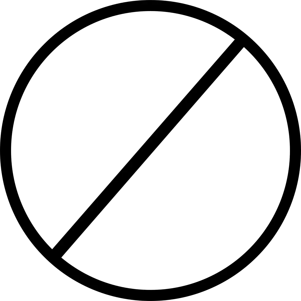 Black Prohibition Symbol Graphic