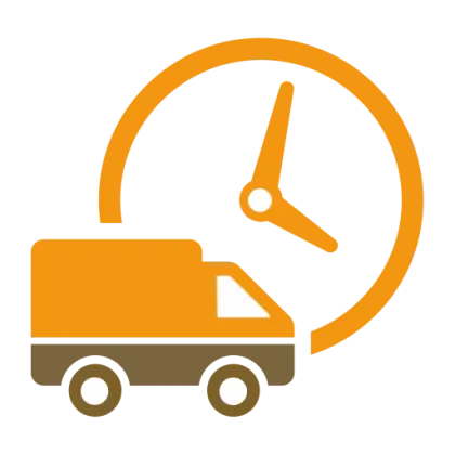 Delivery Icon with Clock for Timely Services