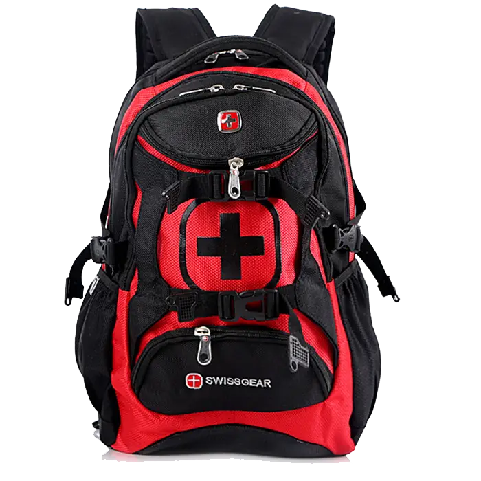 Durable Black and Red SwissGear Backpack