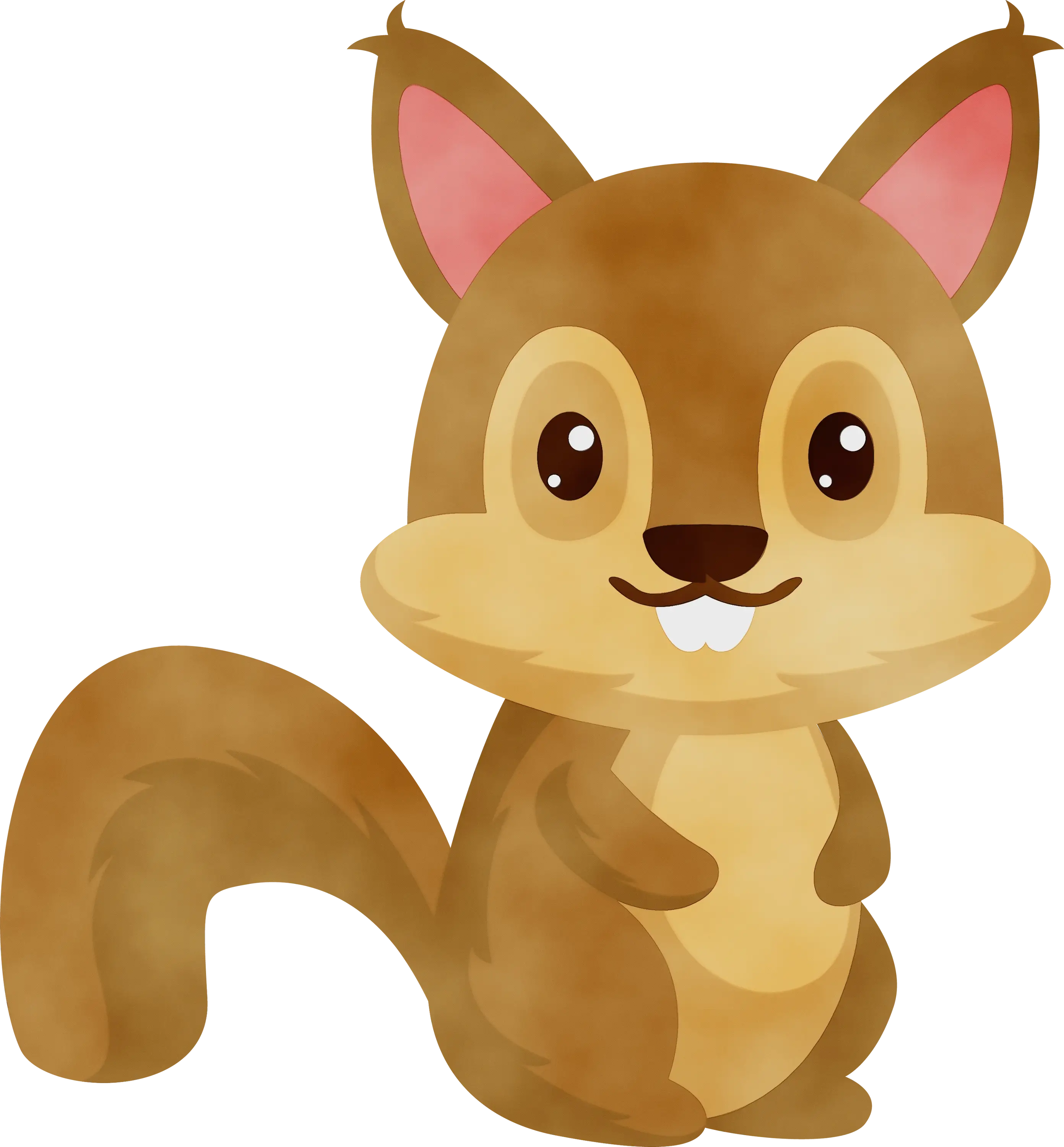 Adorable Cartoon Squirrel Illustration