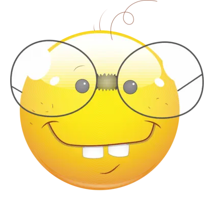 Funny Happy Emoji with Glasses