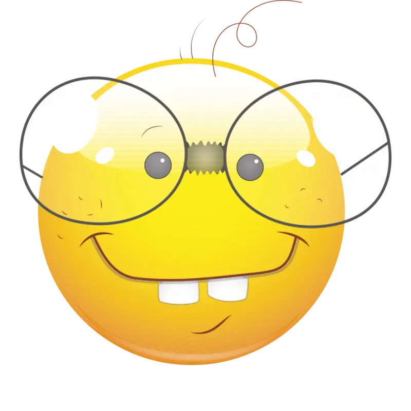 Funny Happy Emoji with Glasses