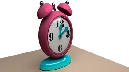 Pink Retro Alarm Clock