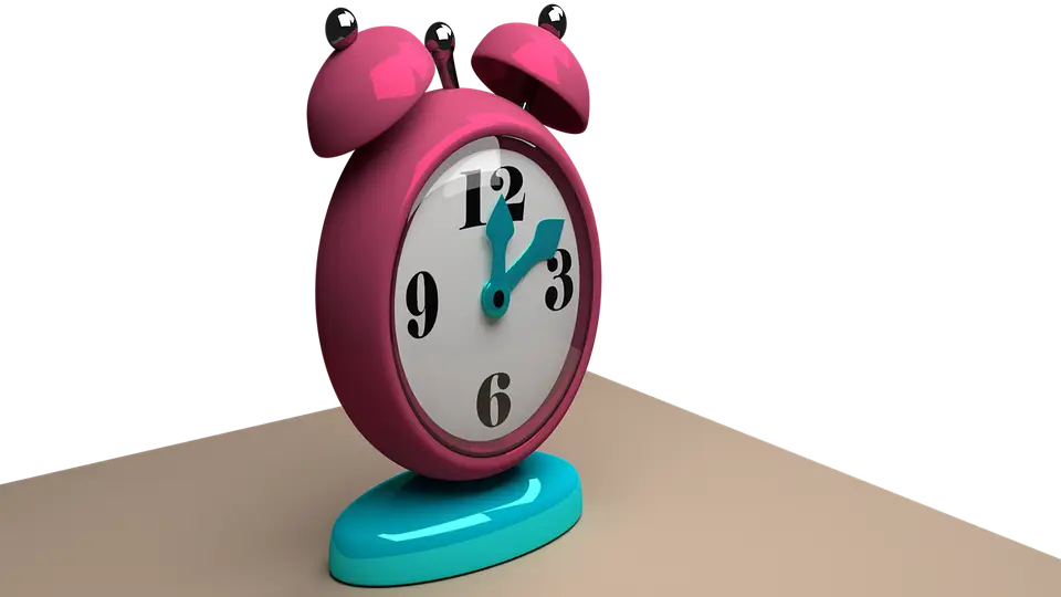 Pink Retro Alarm Clock