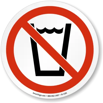 No Drinking Water Sign