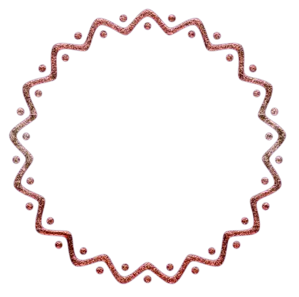 Red Ornamental Circular Frame