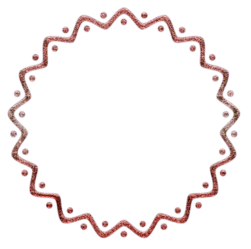 Red Ornamental Circular Frame