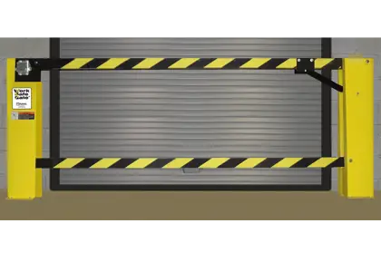 Yellow and Black Safety Barrier