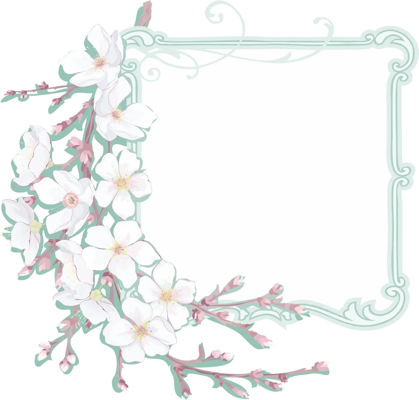 Elegant Floral Frame