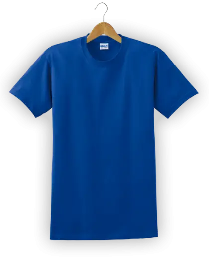 Plain Blue T-Shirt on Hanger