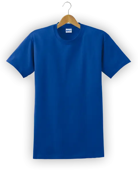 Plain Blue T-Shirt on Hanger
