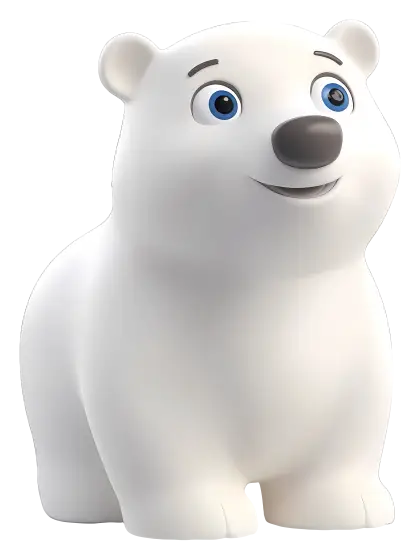 Cute Cartoon Polar Bear