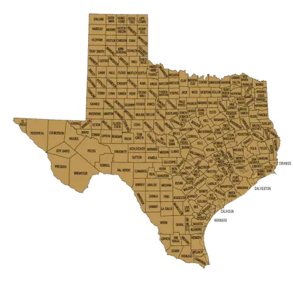 Geographical Map of Texas
