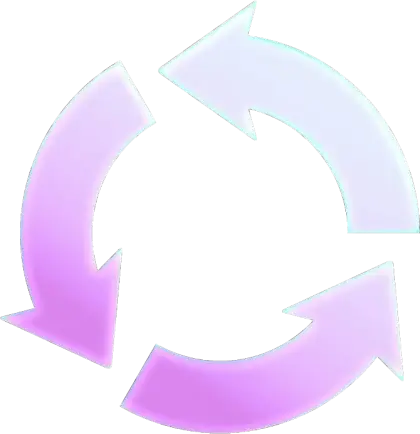 Pink and Blue Circular Arrows
