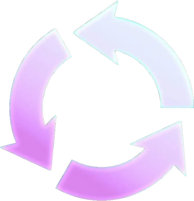 Pink and Blue Circular Arrows