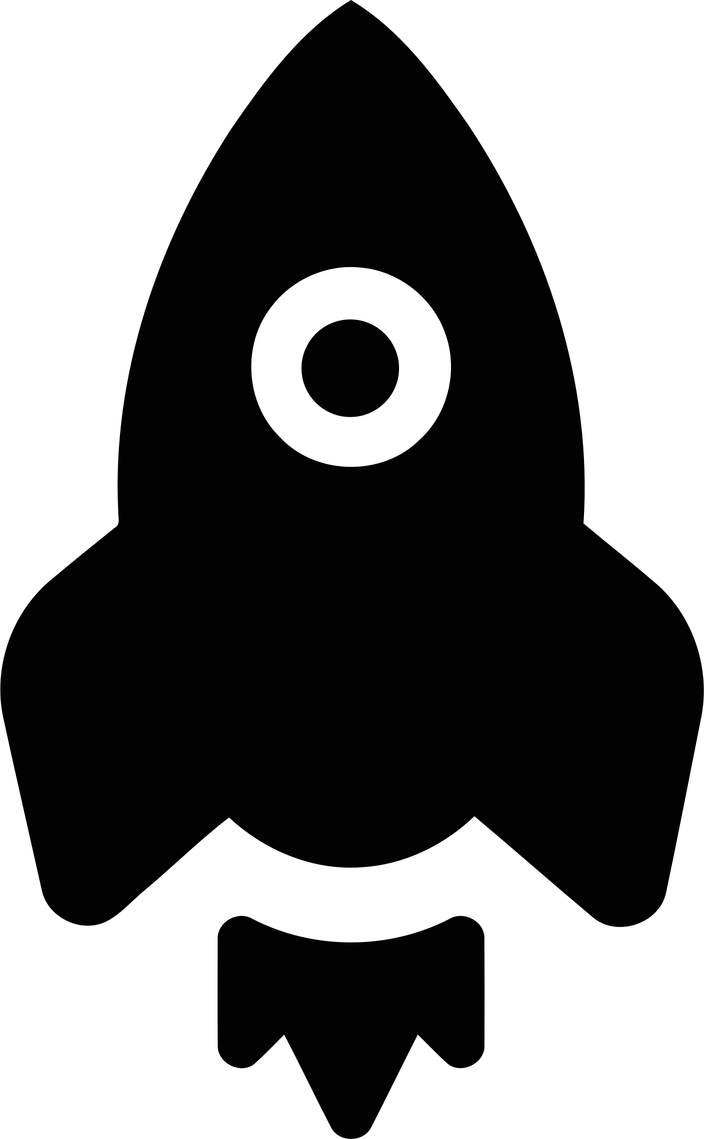 Black Rocket Silhouette Icon