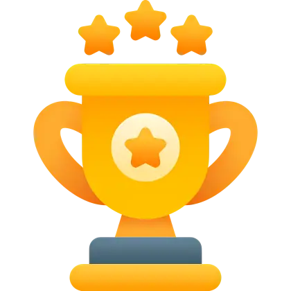 Golden Trophy with Stars