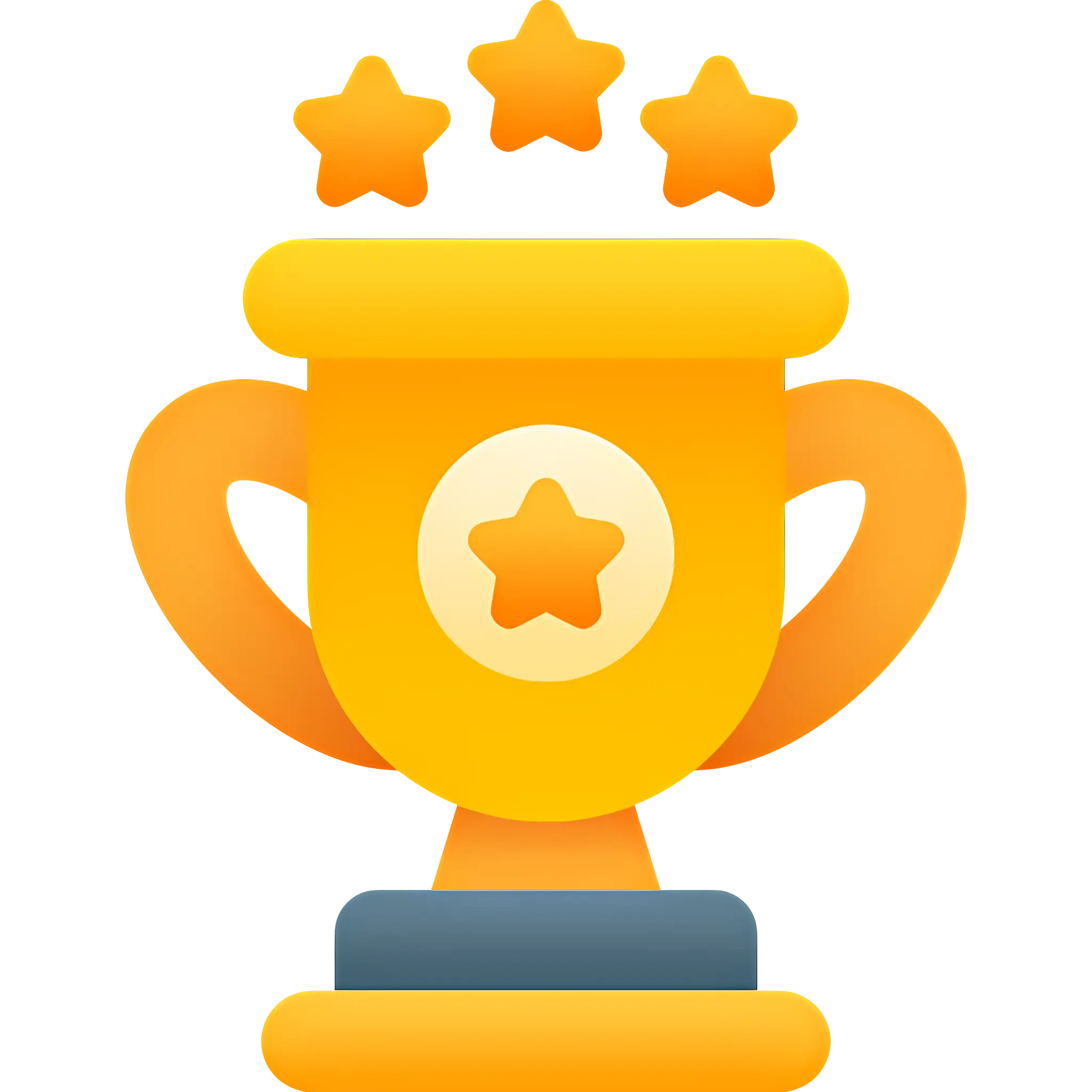 Golden Trophy with Stars