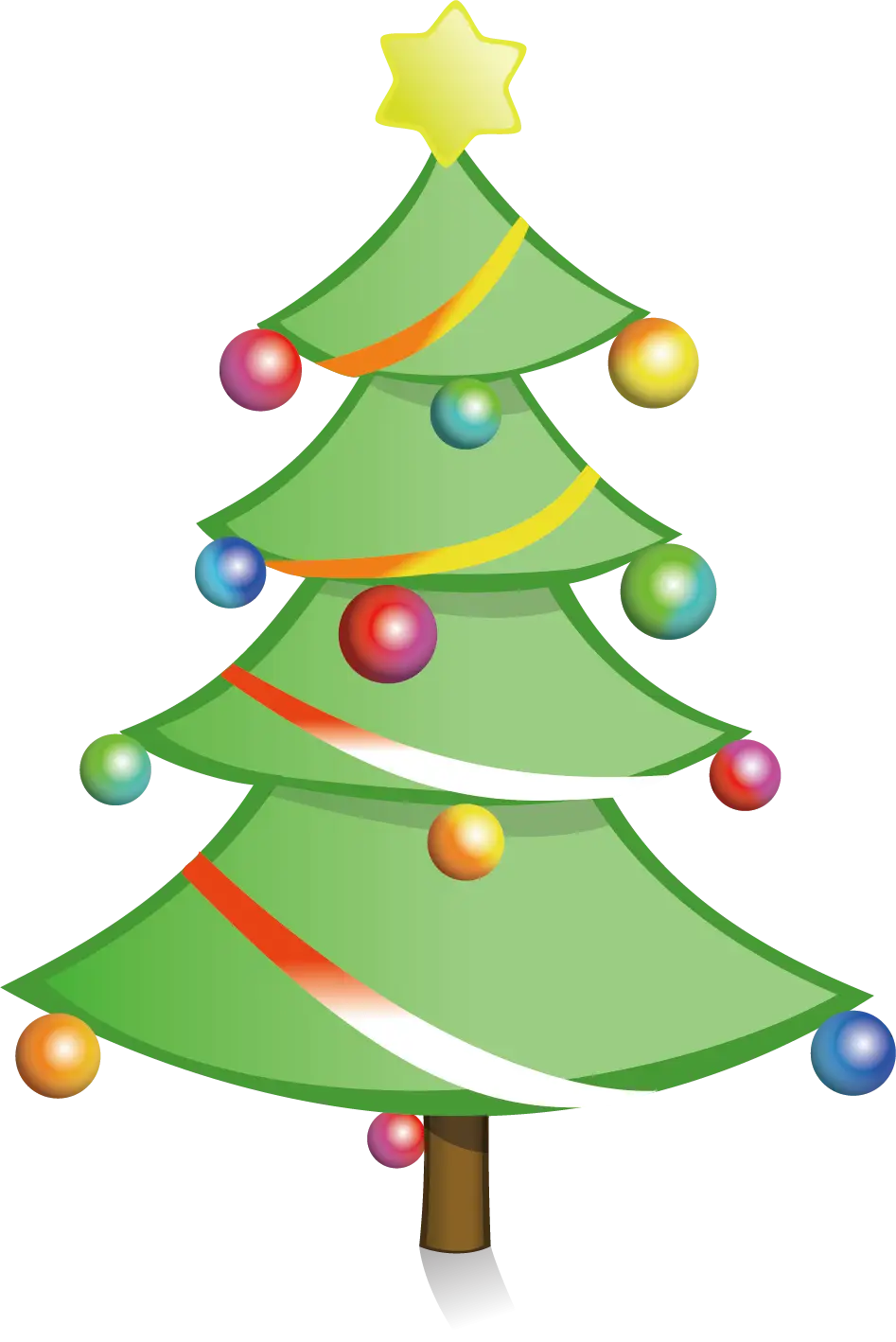 Festive Christmas Tree with Ornaments