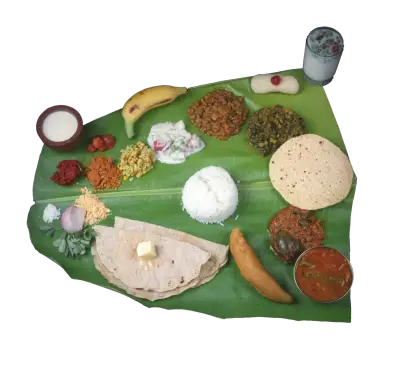 Traditional Banana Leaf Meal