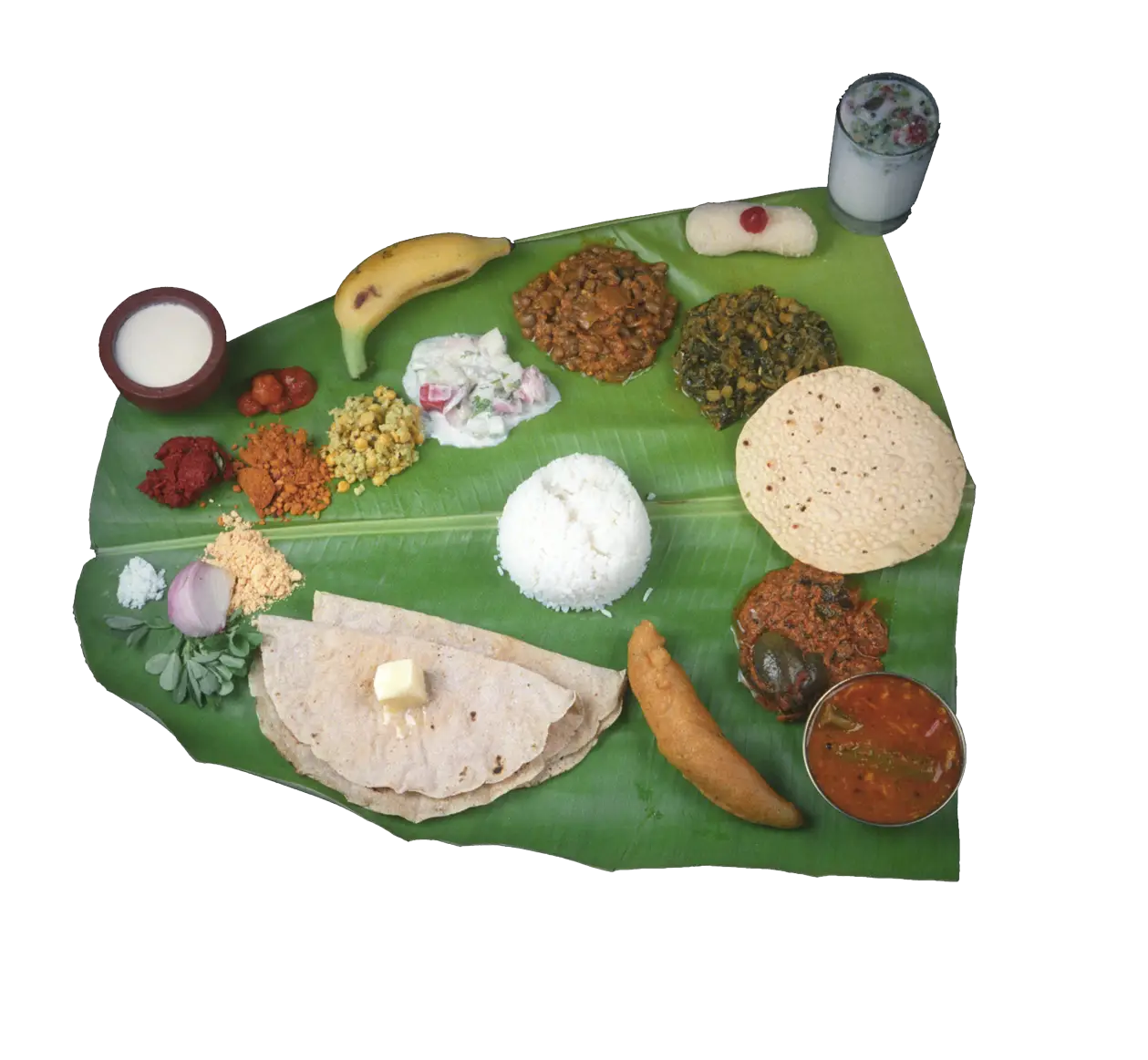 Traditional Banana Leaf Meal
