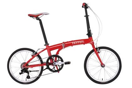 Red Folding Bicycle for Urban Commutes