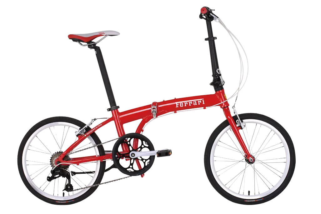 Red Folding Bicycle for Urban Commutes