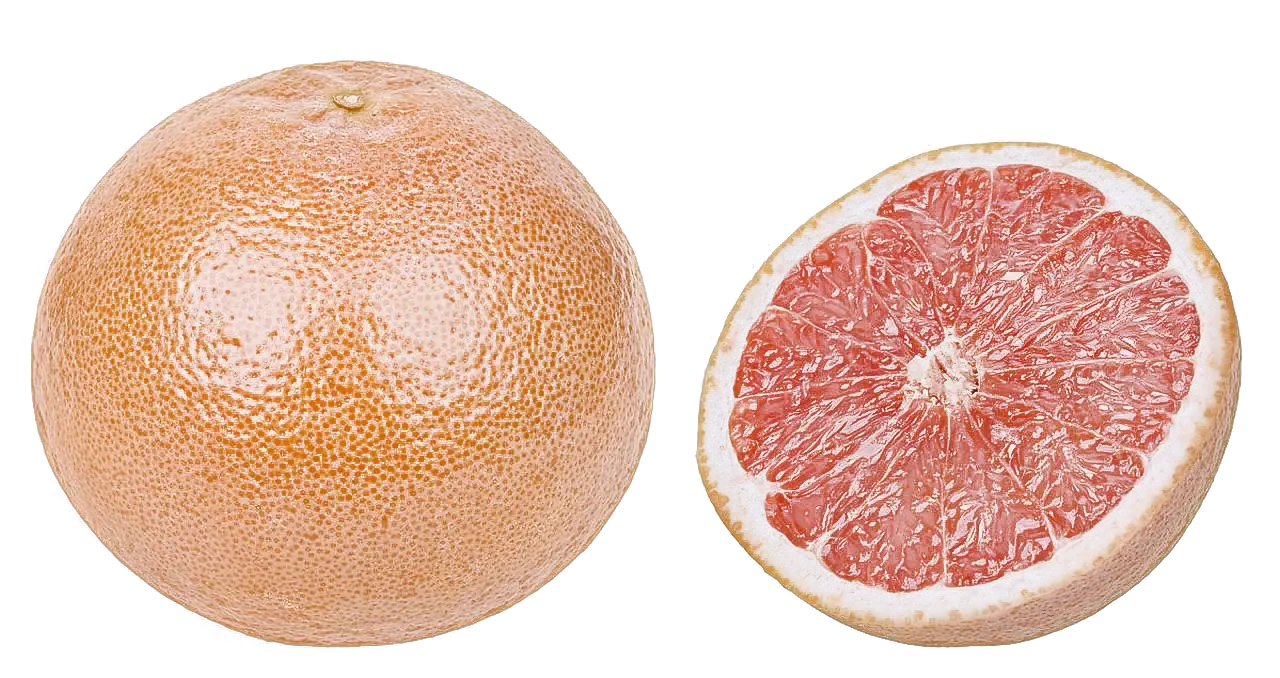 Fresh Grapefruit Whole and Sliced