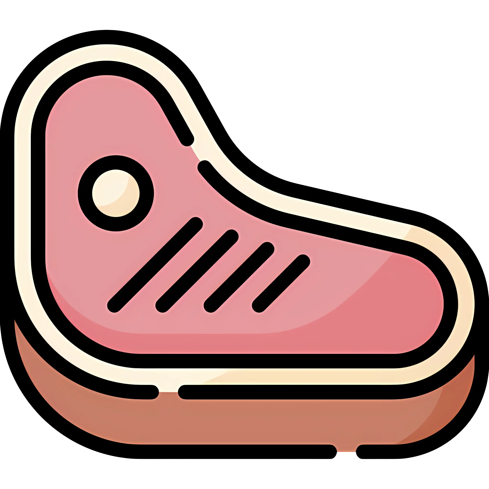 Cartoon Steak Illustration