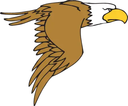 Cartoon Flying Eagle Illustration