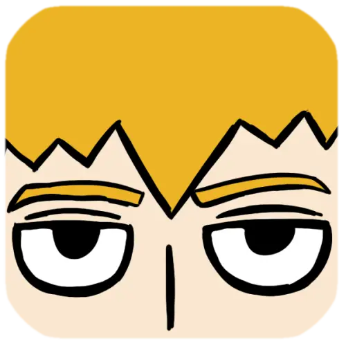 Cartoon Face with Yellow Hair