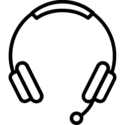 Minimalist Headset Outline Icon