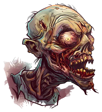 Creepy Zombie Character